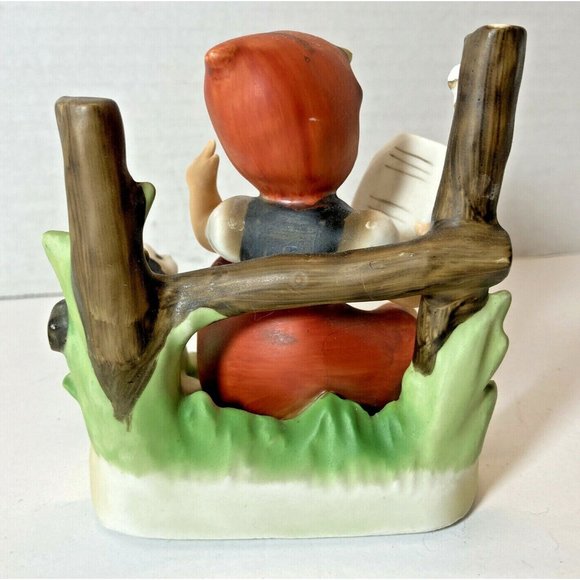 Vintage Kalk Porcelain Figurine • Girl Reading w/ Puppy • Germany • Hand-Painted - Picture 2 of 5